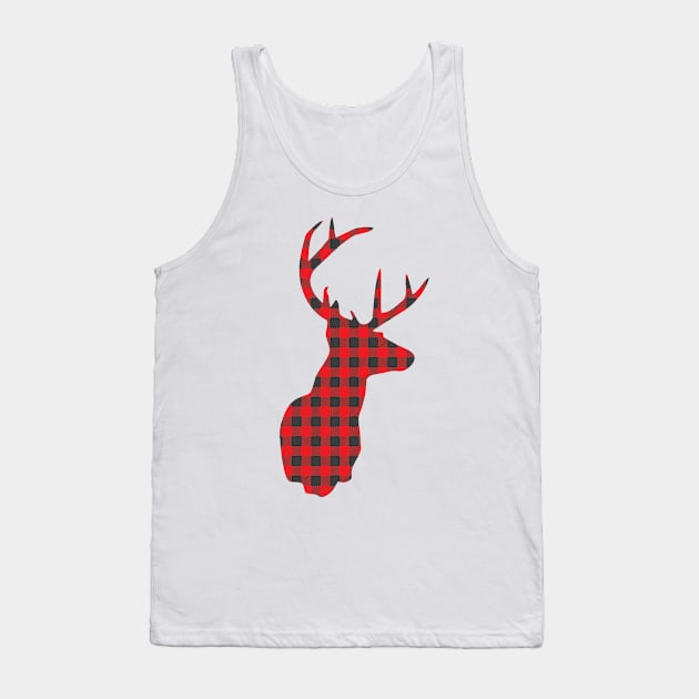 Christmas Reindeer Tank Top by Rise And Design